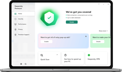 Complete defense against cyberthreats with Kasperky Premium