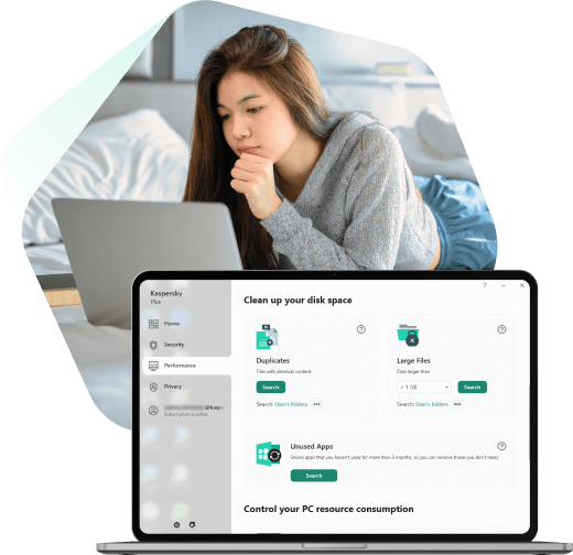 Clean up disk space with Kaspersky